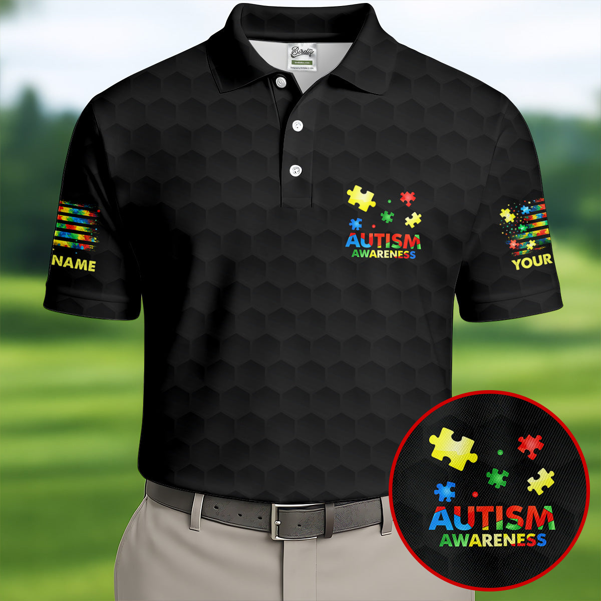 Autism Awareness Always Unique Totally Intelligent Sometimes Mysterious Golf Shirts For Men, Polo Shirtor Men