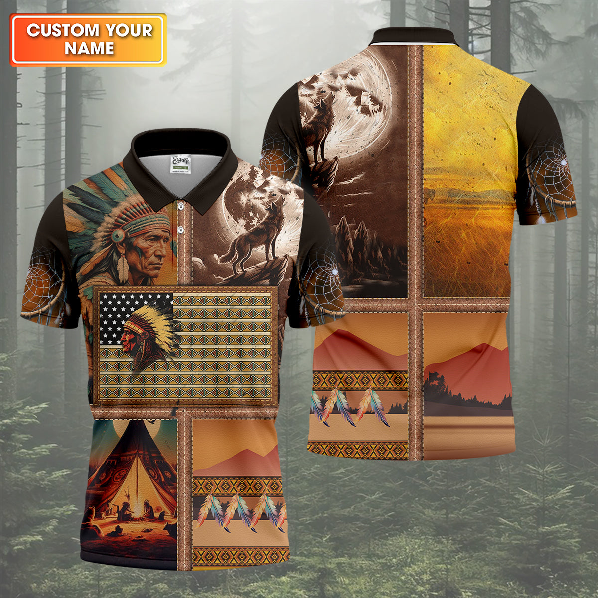 Native Heritage Golf Tops For Men, Native American Ancestry Polo ShirtFor Men, Indigenous Peoples Month