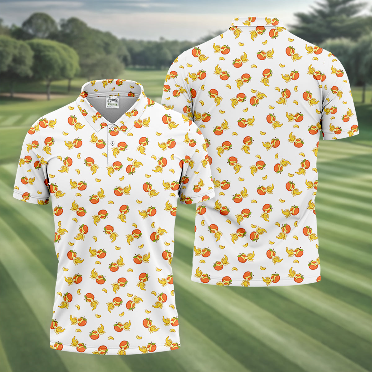 Banana Apple Dirty Funny Adult Humor White Golf Shirt, Valentines Golf Gift, Fun Golf Shirts For Men