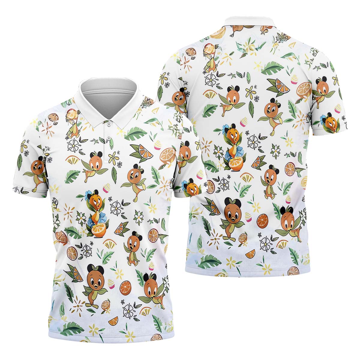 Orange Bird Men's Golf Polo ShirtGolfing Apparel, Mens Golf Gift