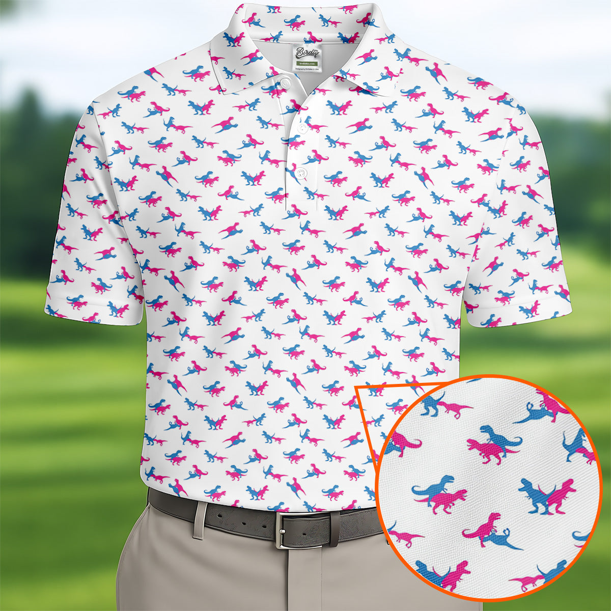 Funny Dinosaur Naughty Position Golf Tops For Men, Valentines Golf Gift, Golf Gift For Men