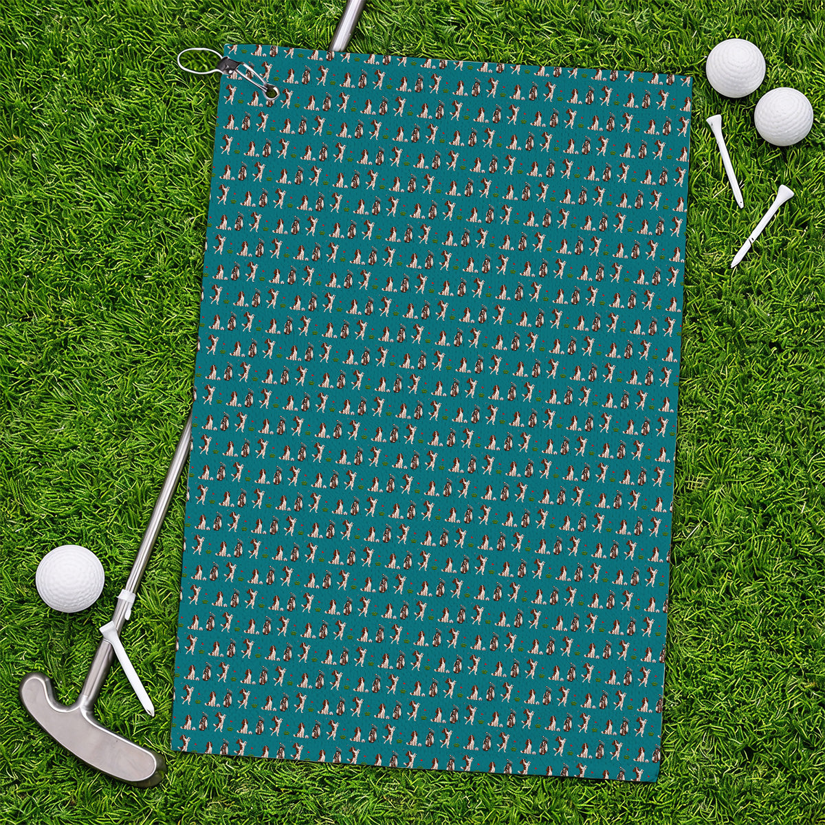 English Springer Spaniel Golf Towels, Funny Pattern Golf Towel For Dog Lovers, Golf Gift For Golfer