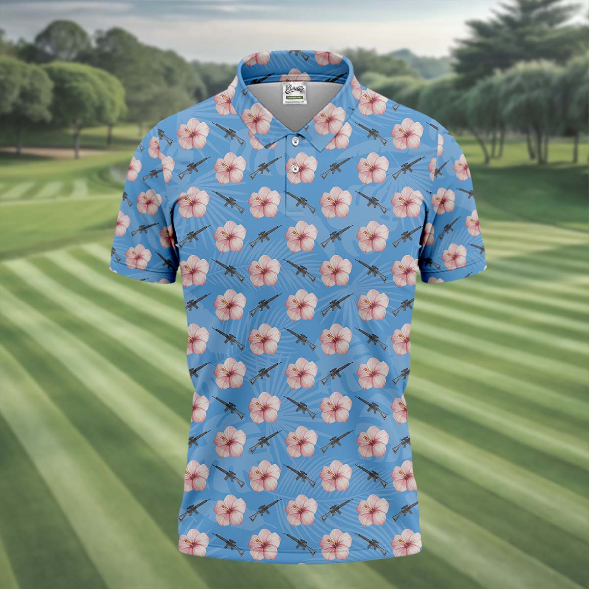 Floral Golf Polo Shirtlfing Apparel, Men Golf Gift, Funny Golf Shirt
