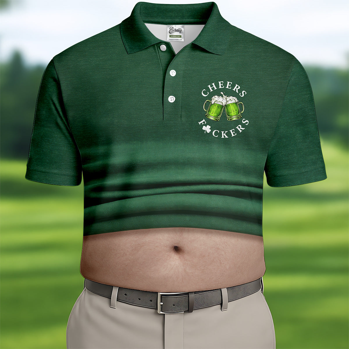 St Patrick's Day Cheers Men's Funny Golf Shirts, Polo Shirt Men, Golf Shirts For Men