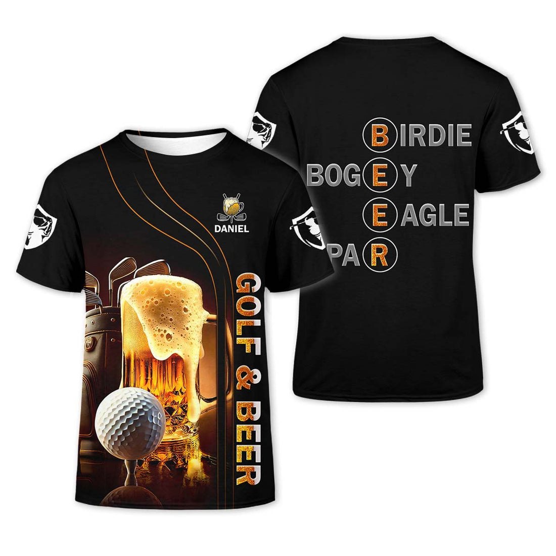 Golf And Beer Custom Men's Funny Graphic Golf Polo ShirtChristmas Golf Gift, Gift For Golfer