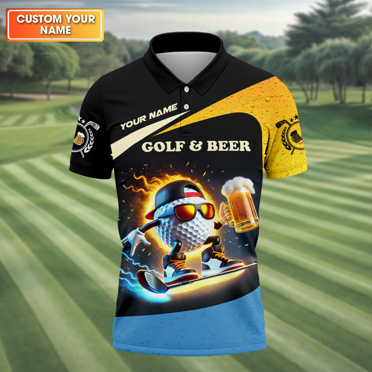 My Drinking Team Has A Golfing Problem Funny Golf Polo ShirtGift For Golfers, Team Golf Shirts