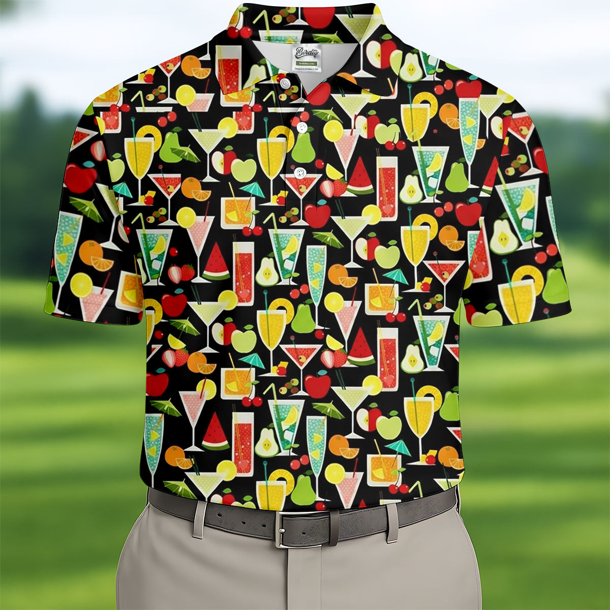 Refreshing Summer Cocktails Funny Golf Shirt, Summer Drinks Golf Tops For Men, Golf Shirts For Men