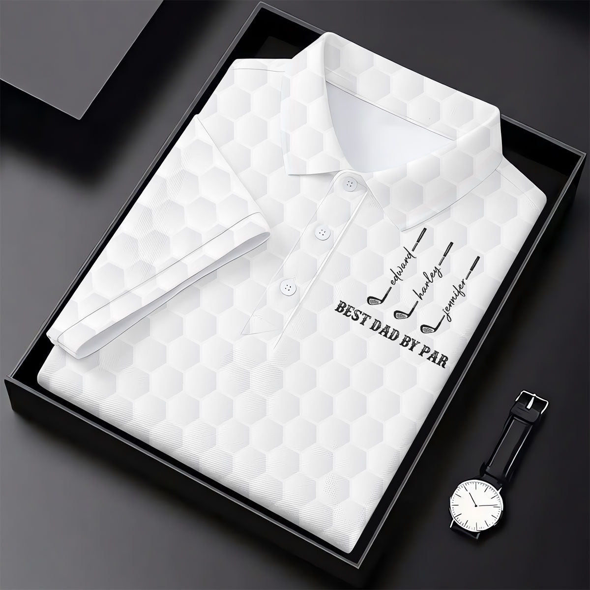 Best Dad By Par Father's Day Golf Shirt, Grandpa Golf Gift, Golf Gift For Dad, Polo Shirtor Men