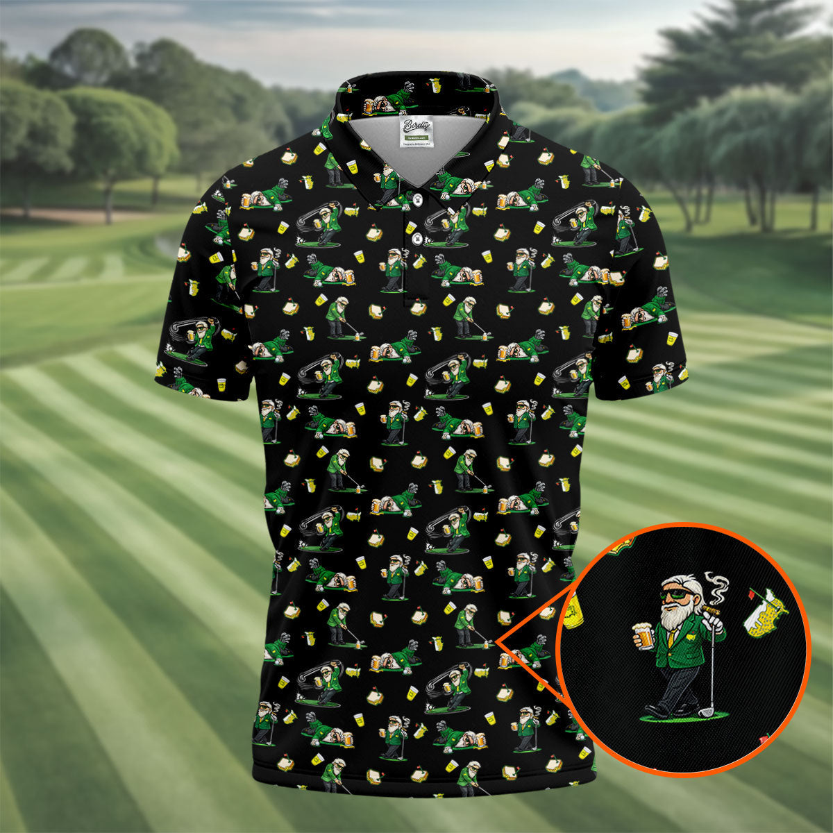 Funny Beer Pimento Cheese Golf Tournament Black Golf Shirt, Golf Shirts For Men, Polo ShirtFor Men