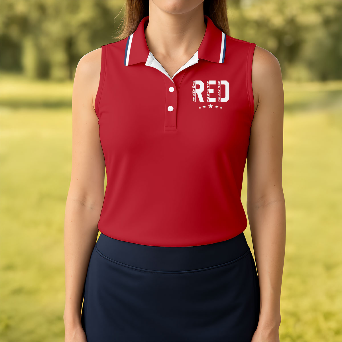 RED Friday Military Support 250 Anniversary Red Patriotic Golf Shirt, Golf Shirt For Women