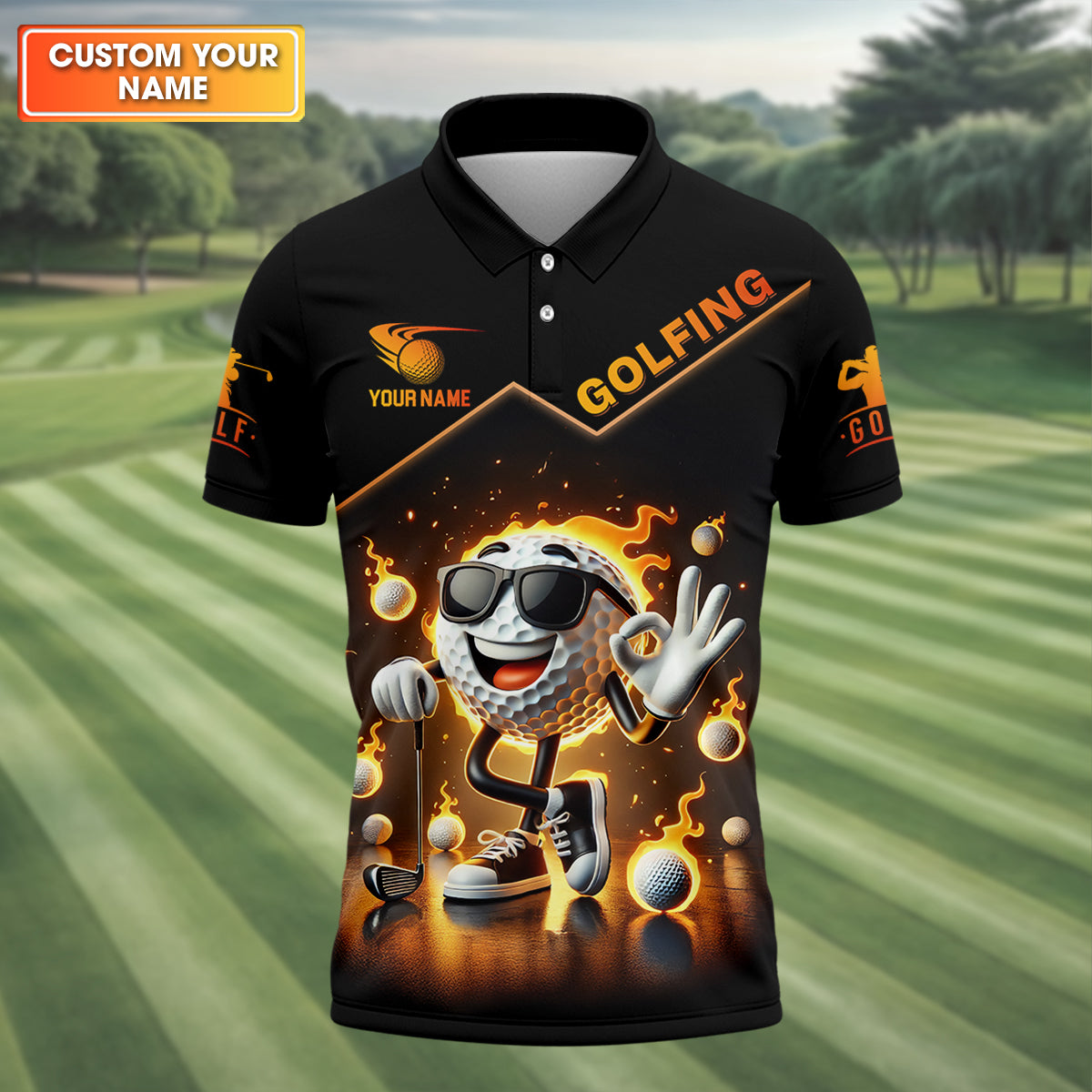 It Takes a Lot of Balls to Golf the Way I Do Custom Men's Golf Polo ShirtFunny Golf Shirt, Dad Golf Gift