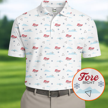 Fore Right Men's Funny Golf Shirts, Golf And Beer Polo ShirtFor Men, Golf Shirts For Men