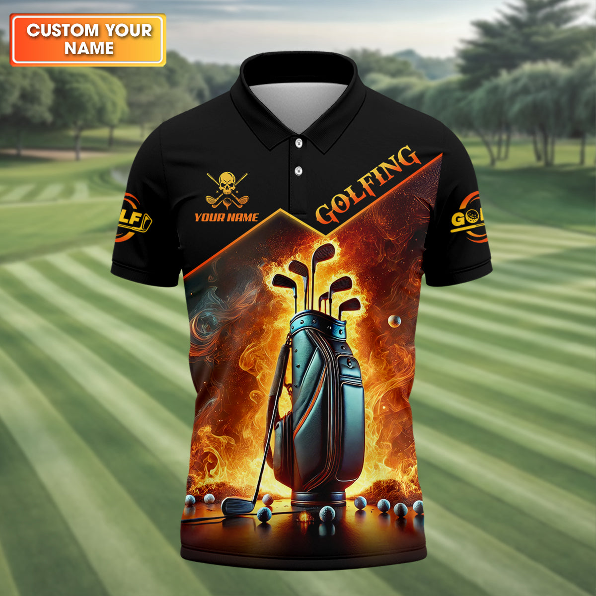 Weapons Of Grass Destruction Custom Men's Golf Polo Shirtad Golf Gift