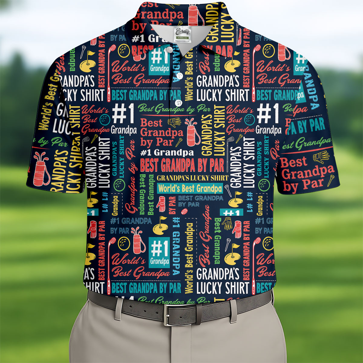 Best Grandpa By Par Father's Day Golf Shirt, Golf Gift For Grandpa, Polo Shirtor Men