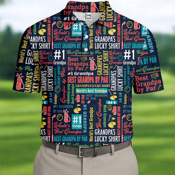 Best Grandpa By Par Father's Day Golf Shirt, Golf Gift For Grandpa, Polo Shirtor Men