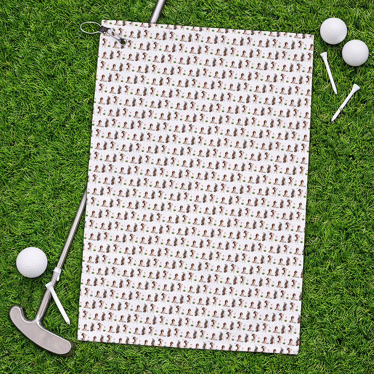 English Springer Spaniel Golf Towels, Funny Pattern Golf Towel For Dog Lovers, Golf Gift For Golfer