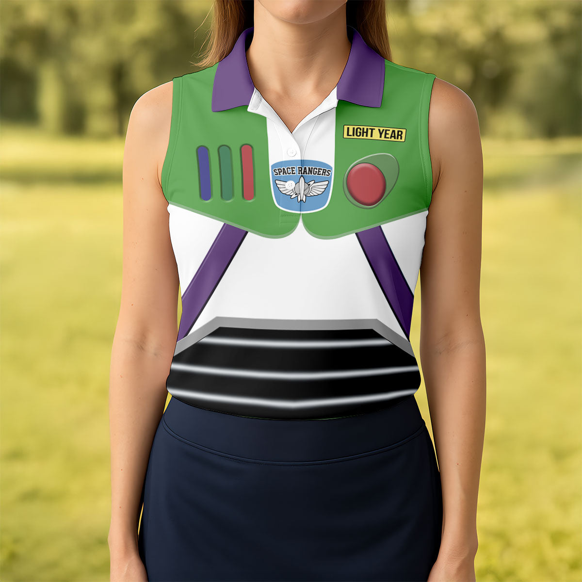 Sci Fi Space Ranger Costume Hawaiian Golf Shirt, Golf Polo For Women, Printed Golf Shirt
