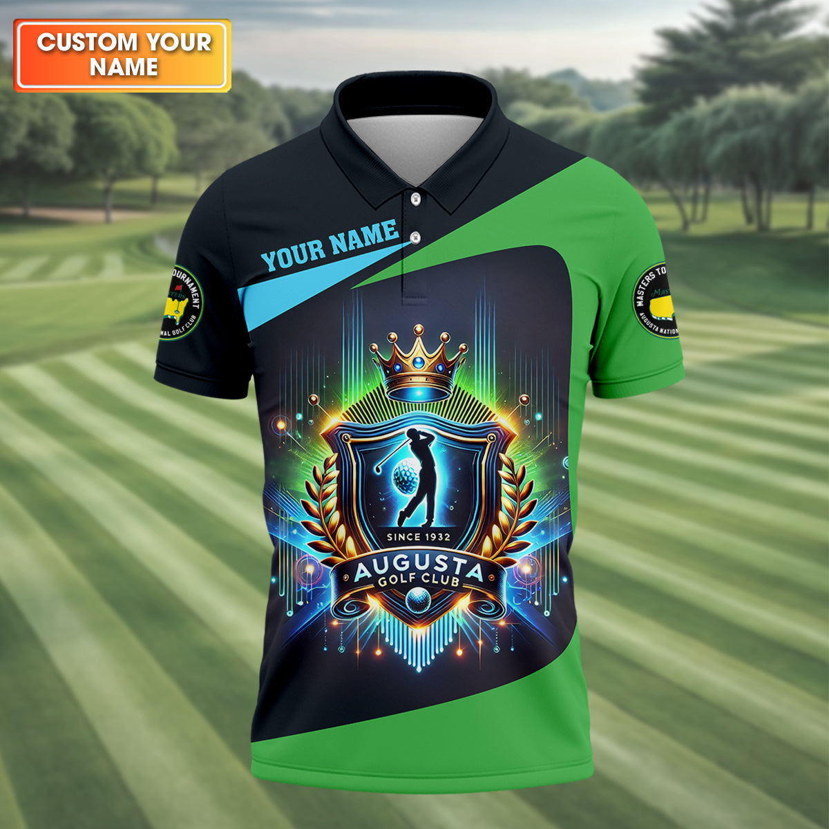 Augusta Golf Club Custom Men's Golf Polo Shirtunny Gift For Golfer