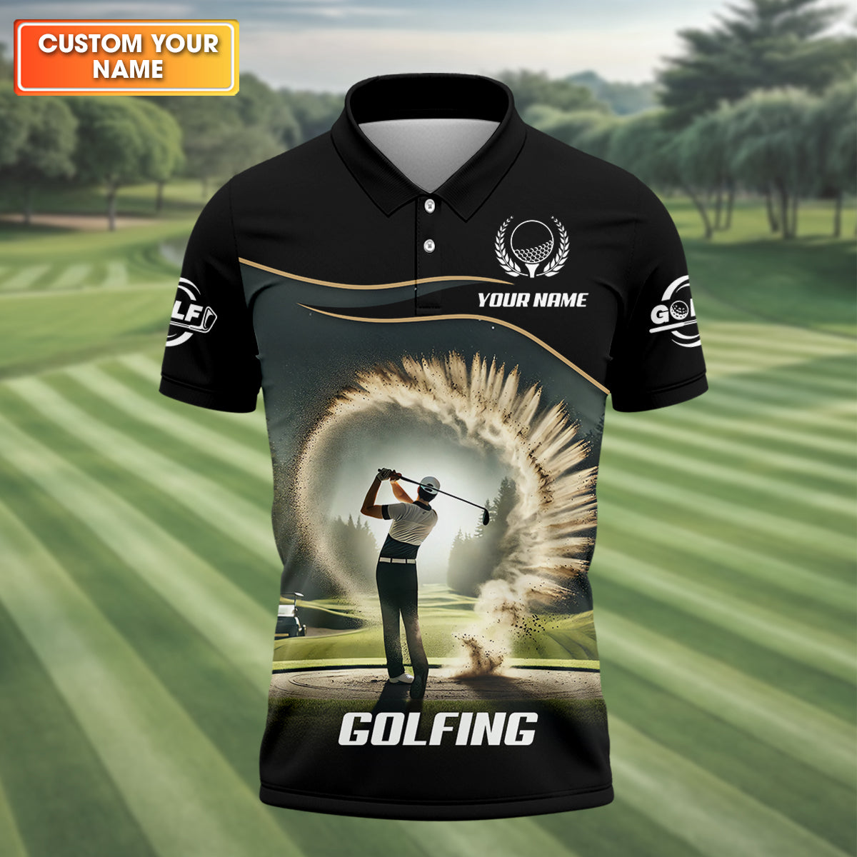 Custom Elite Golfer Golf Polo ShirtGift For Golfers, Mens Golf Gift