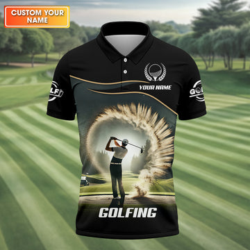 Custom Elite Golfer Golf Polo ShirtGift For Golfers, Mens Golf Gift