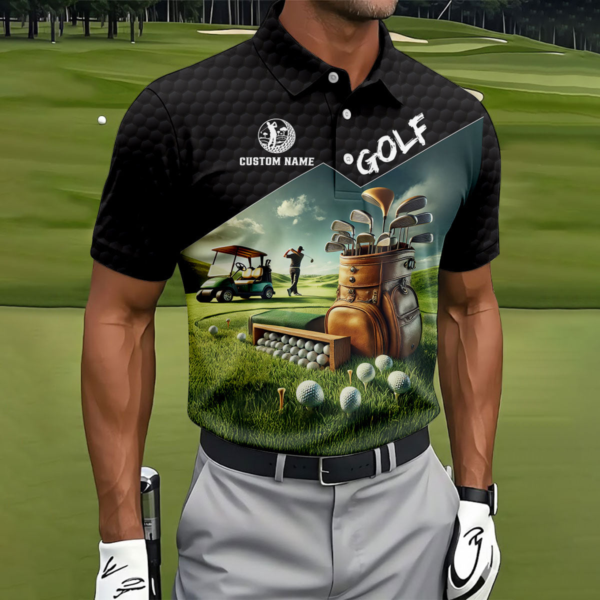 In My Head I'm Playing Golf Funny Golf Shirt, Custom Golf Shirts, Golf Shirts For Men