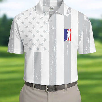 The Game Of Golf American Flag Patriot Golf Tops For Men, Polo ShirtFor Men, Golf Shirts For Men