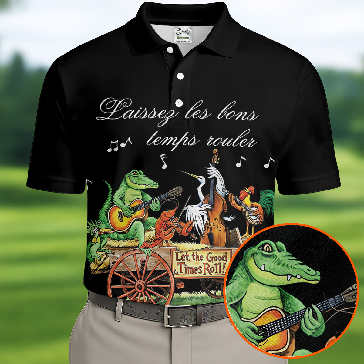Let The Good Times Roll Animals Band Mardi Gras Celebrations Polo ShirtFor Men, Golf Shirts For Men