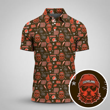 Orange Elf Dark Brown And Orange Sport Polo, American Football League Gift Ideas For Football Fans