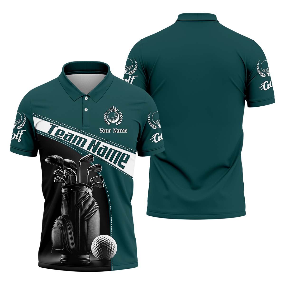 Vintage Golf Clubs Custom Golf Polo ShirtGolfing Apparel, Mens Golf Gift, Gifts For Golf Lovers