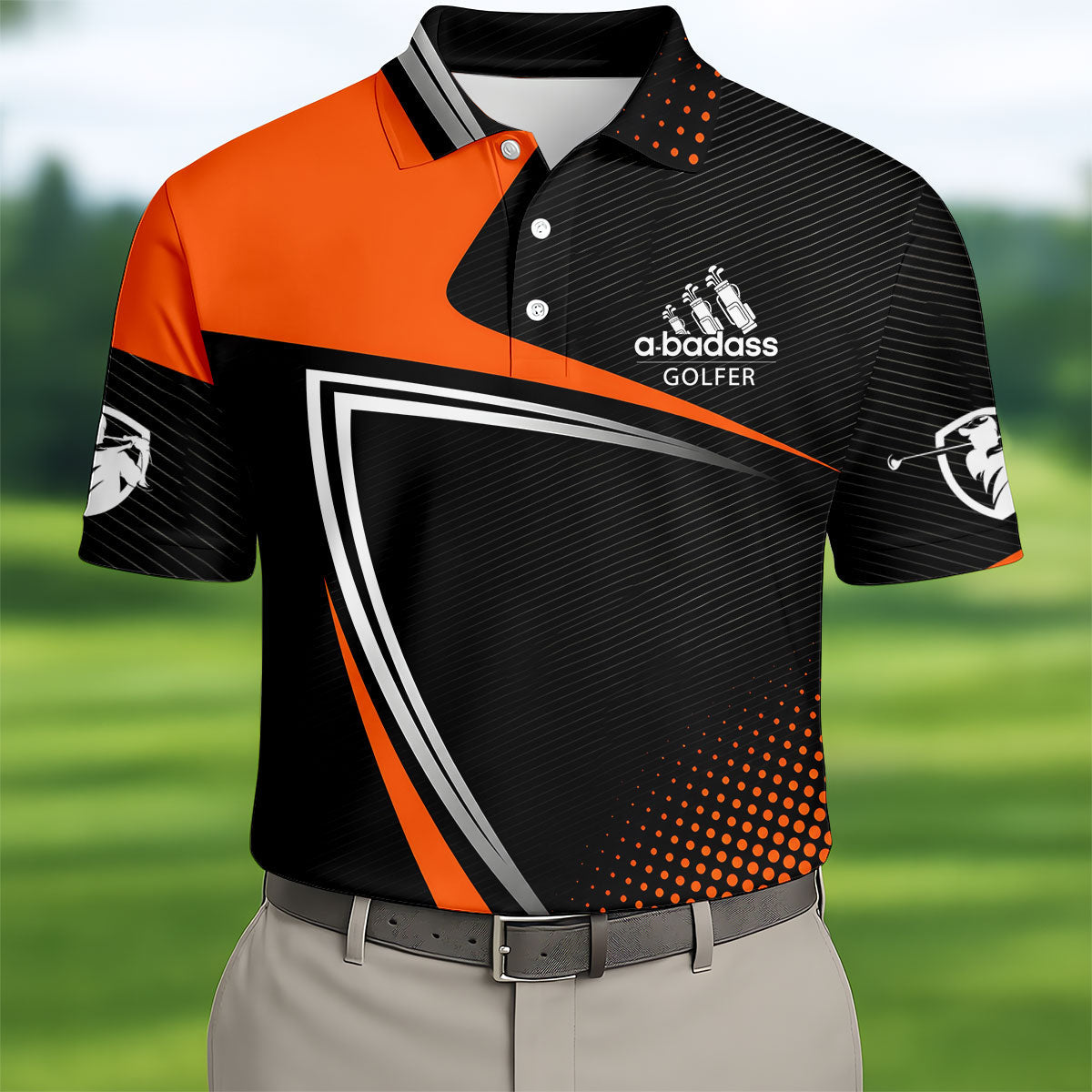 A Badass Golfer LGBT Support Golf Tops For Men, Gay Pride Month Celebrate Golf Shirts For Men