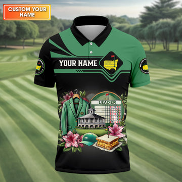 Augusta Golf Tournament Custom Men's Golf Polo ShirtFunny Golf Shirt, Gift For Golf Lovers