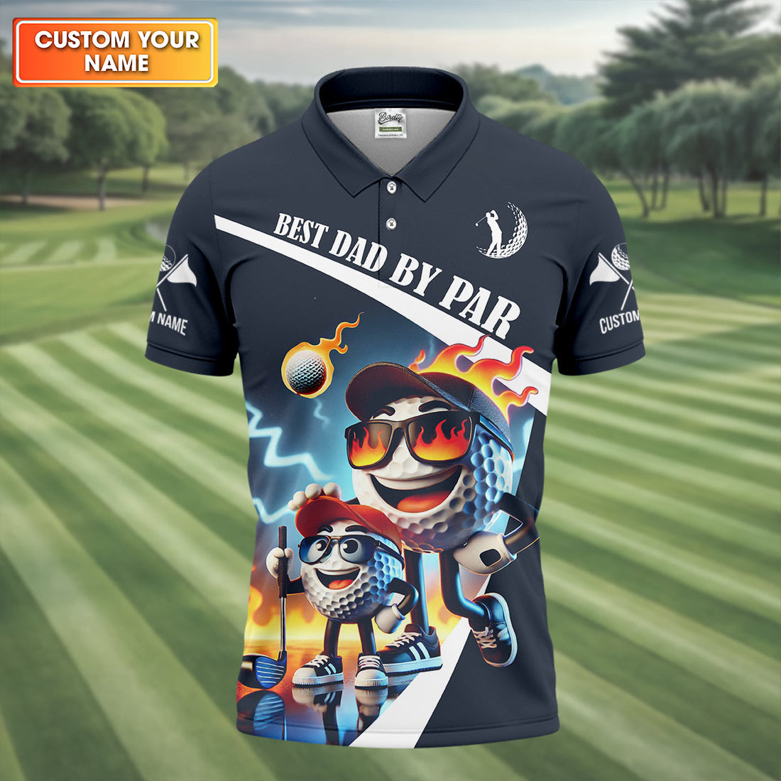 Best Dad By Par Custom Funny Golf Polo Shirthristmas Golf Gift