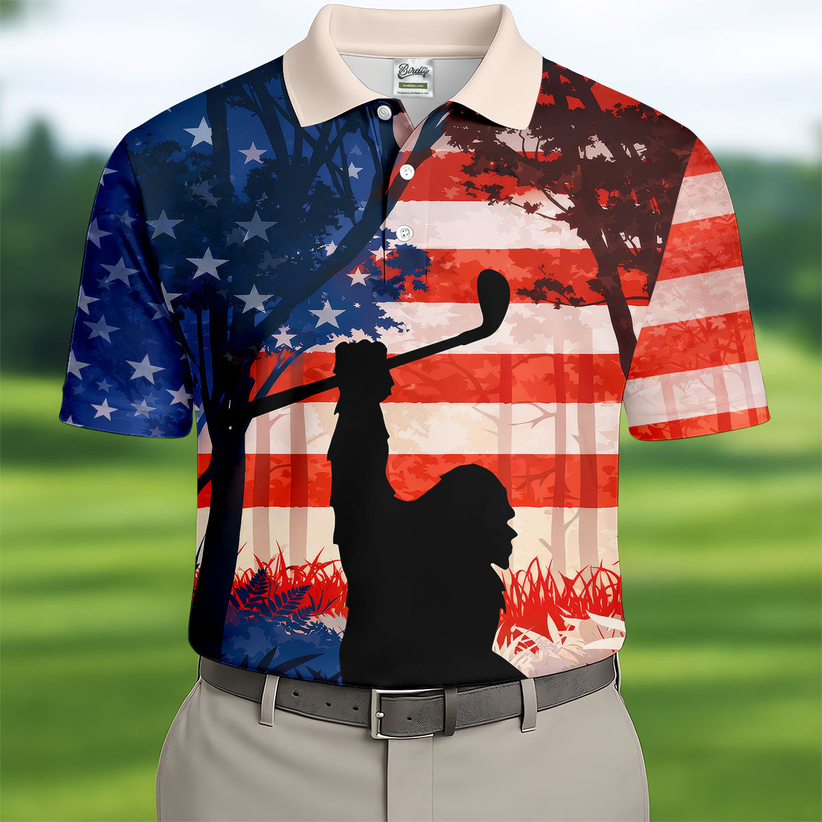 Not All Who Wander Are Lost Funny Bigfoot Golf Tops For Men, 250th Patriotic Golf Shirt, Polo Shirt Men