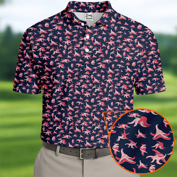 Funny Starfish Naughty Position Black And Pink Golf Tops For Men, Valentines Golf Gift, Golf Gift For Men