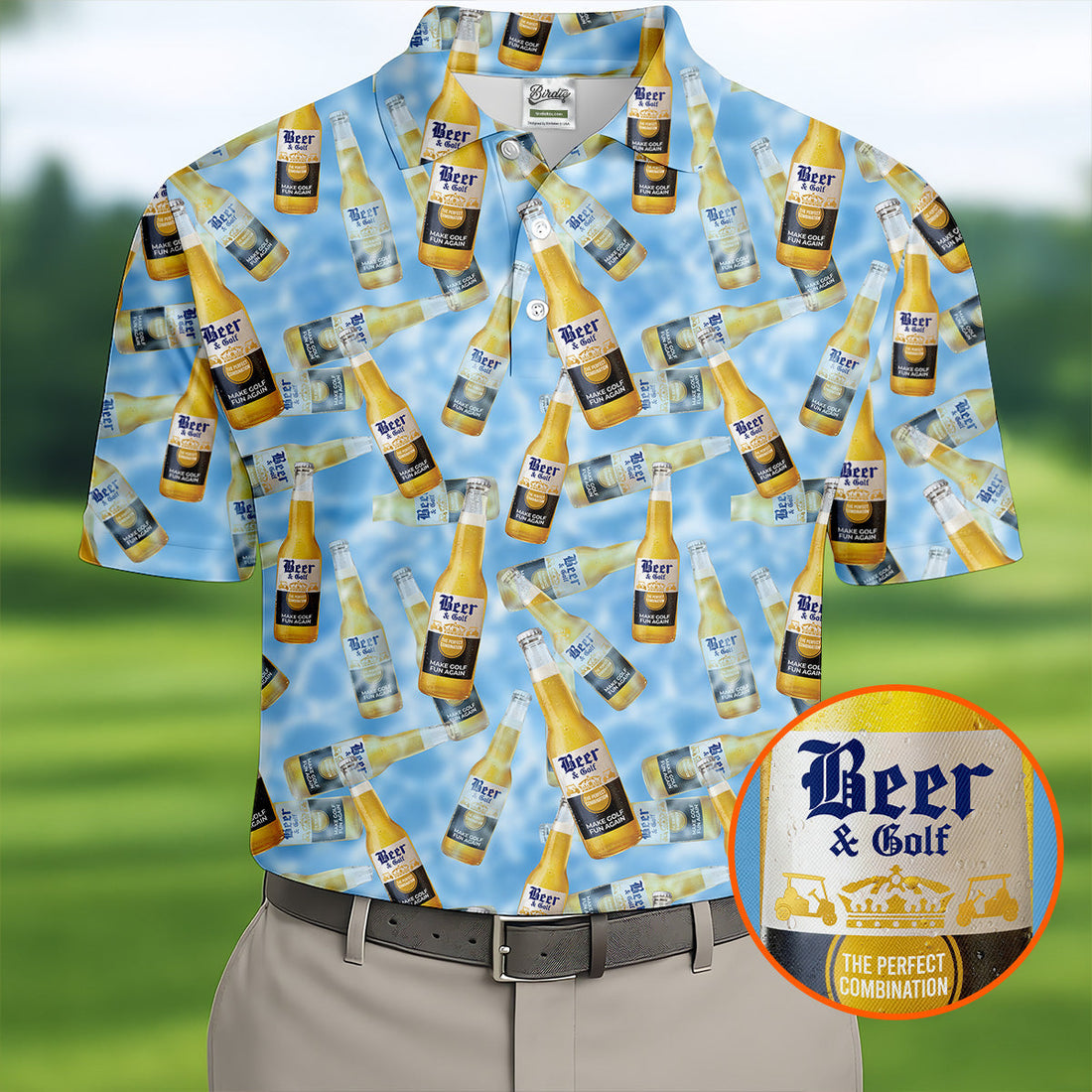Beer And Golf The Perfect Combination Men's Funny Golf Shirts, Golf Shirts For Men, Polo ShirtFor Men