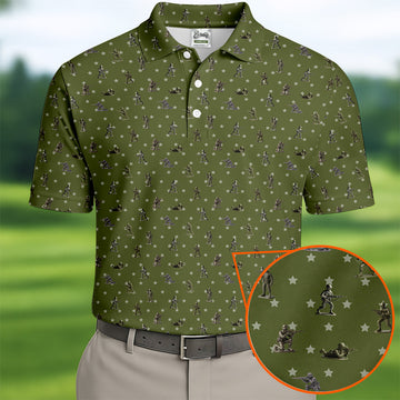 Veteran Green Golf Tops For Men, Polo Shirtor Men, Gift For Veteran, Veterans Day Gift