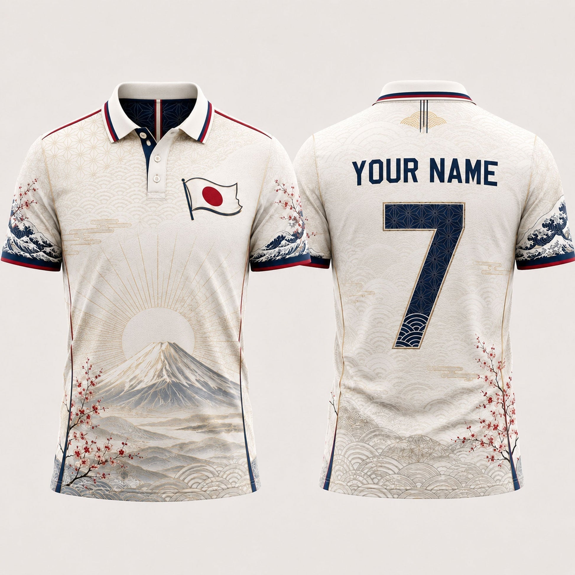Japanesse Symbol Fooball Shirt, Japan Team V-Neck For Men Football Lover, Soccer Fan Football Gifts