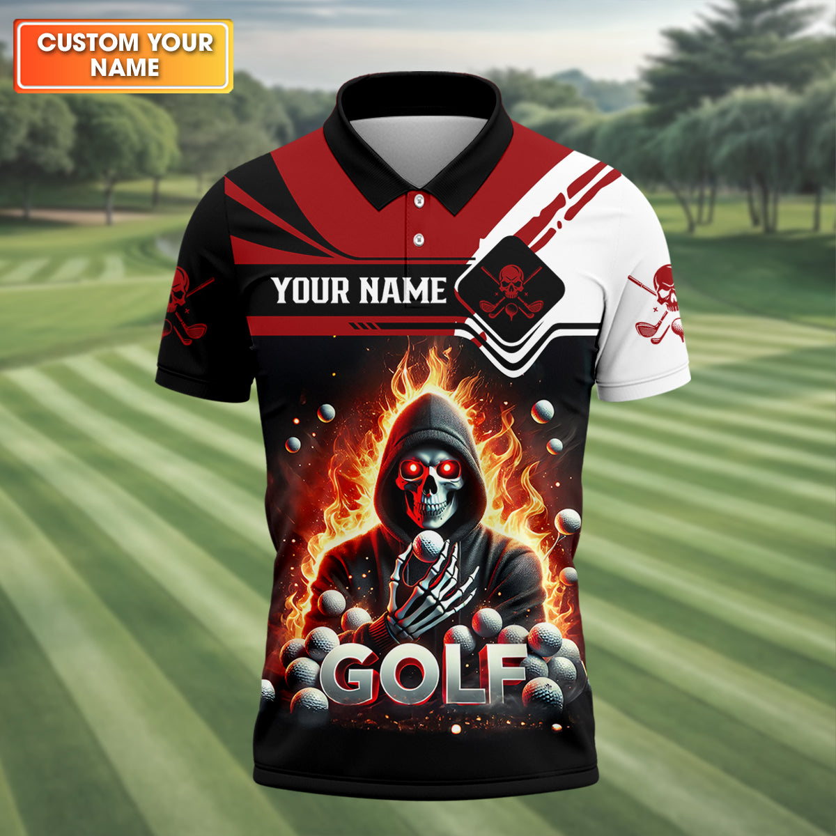 It Takes A Lot of Balls to Golf Like I Do Custom Funny Skull Golf Polo Shirtad Golf Gifts