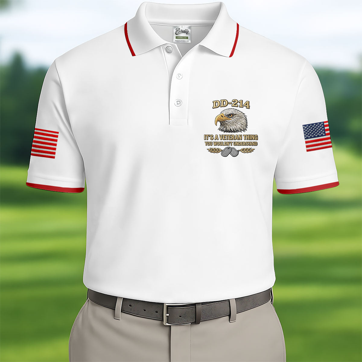 DD 214 Veteran Memorial Patriotic 4th Of July Golf Shirt, 250 Years Polo Shirtor Men