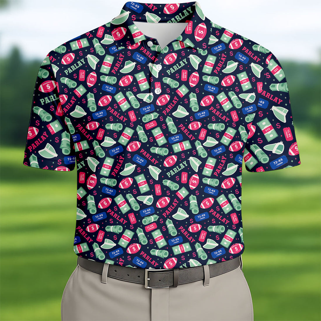 Funny Sports Betting Parlay Hawaiian Golf Shirt, Mens Golf Polo, Printed Golf Shirts