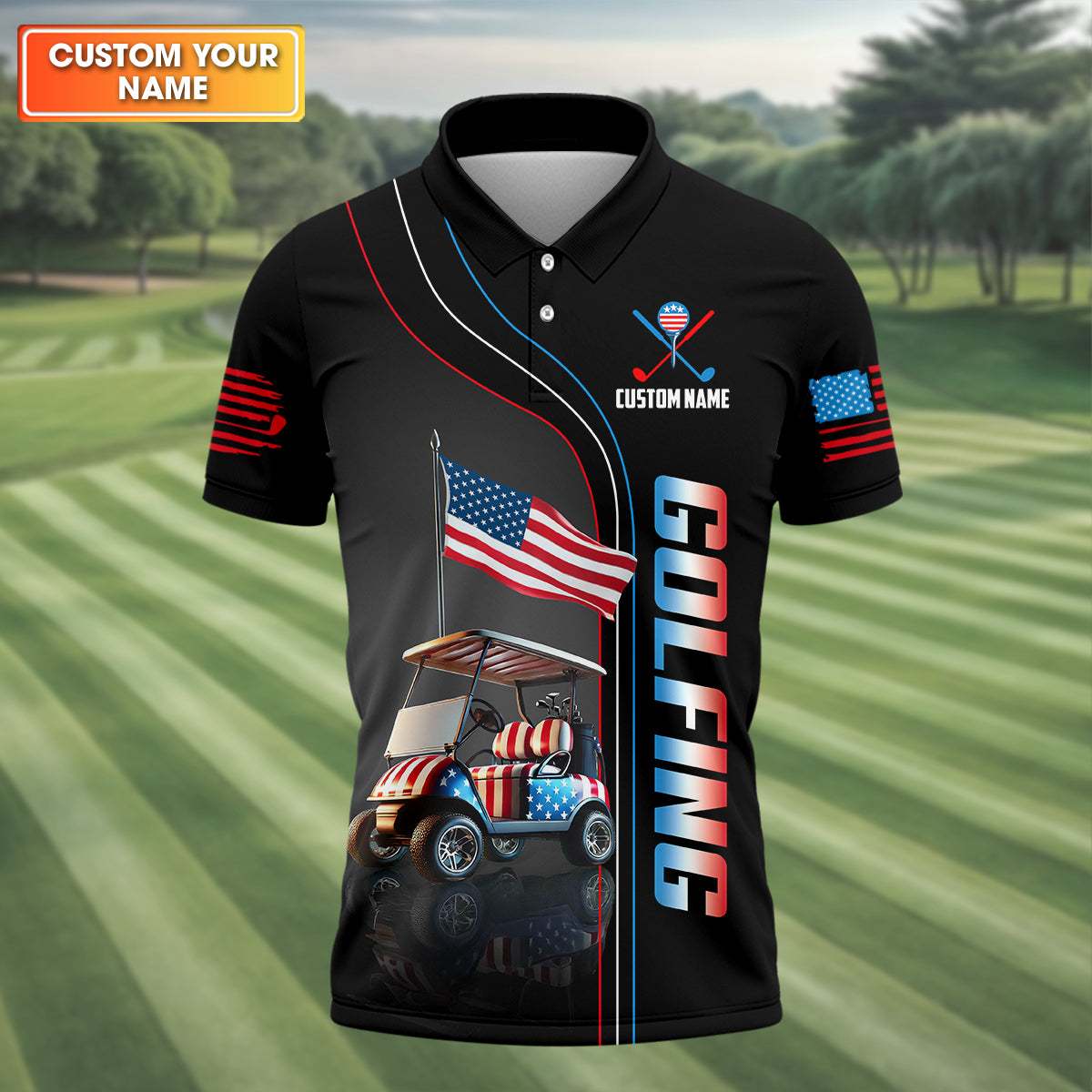 Never Underestimate An Old Man Custom Men's Golf Polo Shirtunny Golf Shirt, Dad Golf Gift