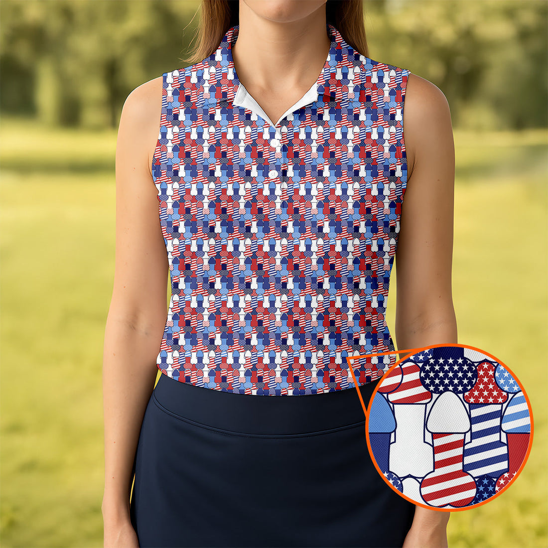 Funny Dirty Red White Blue Patriotic Golf Shirts, Fun Women's Golf Shirts, 250th Anniversary Ladies Golf Shirts