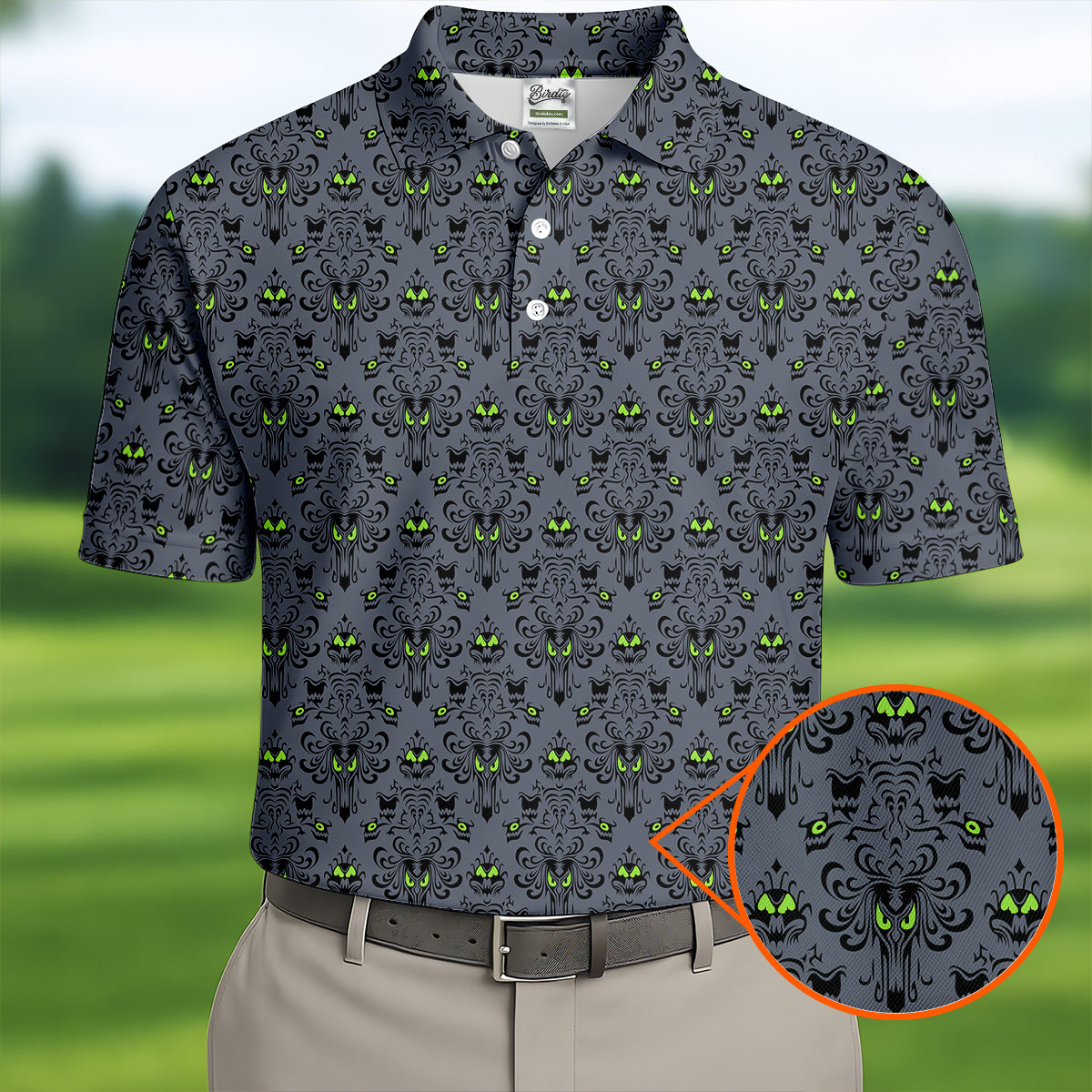 Haunted Mansion Hitchhiking Ghosts Halloween Golf Shirt, Golf Tops For Men, Halloween Gift Idea