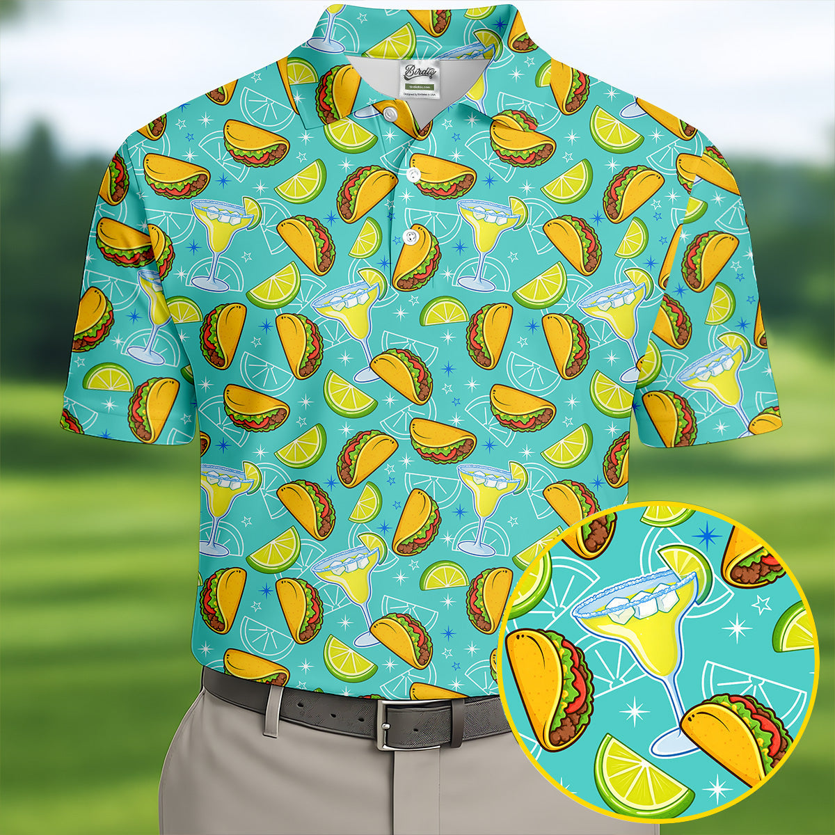 Cocktail Margarita Taco Men's Polo Shirtinco De Mayo Celebration Fiesta Golf Shirt For Men