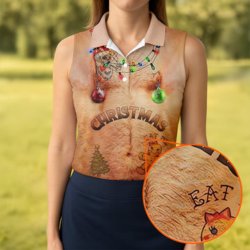 Eat Me Funny Christmas Golf Shirt, Fun Women's Golf Shirts, Unique Gift For Golfer, Ladies Golf Polos