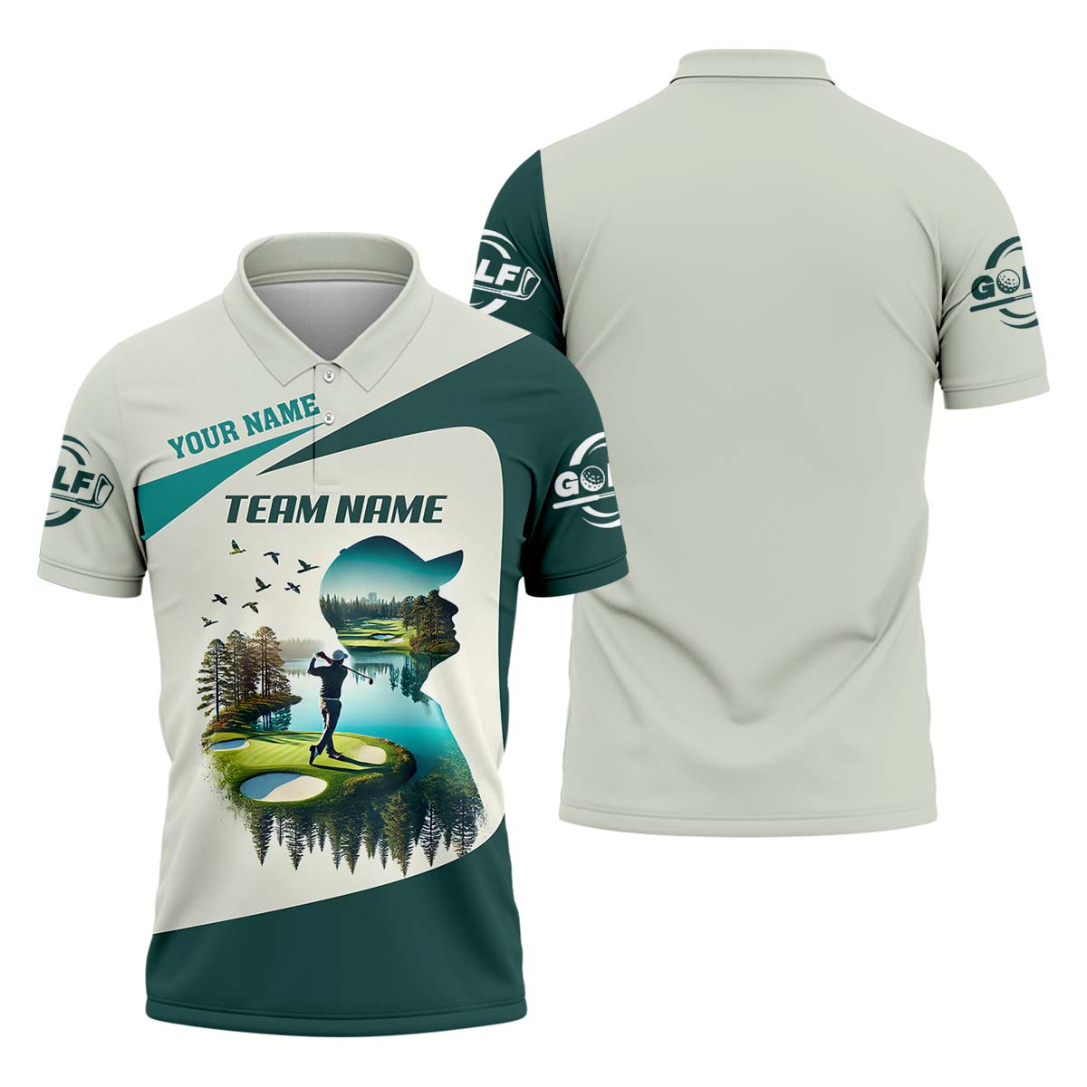 Fairway Golf Custom Golf Polo ShirtGolfing Apparel, Mens Golf Gift, Gifts For Golf Lovers