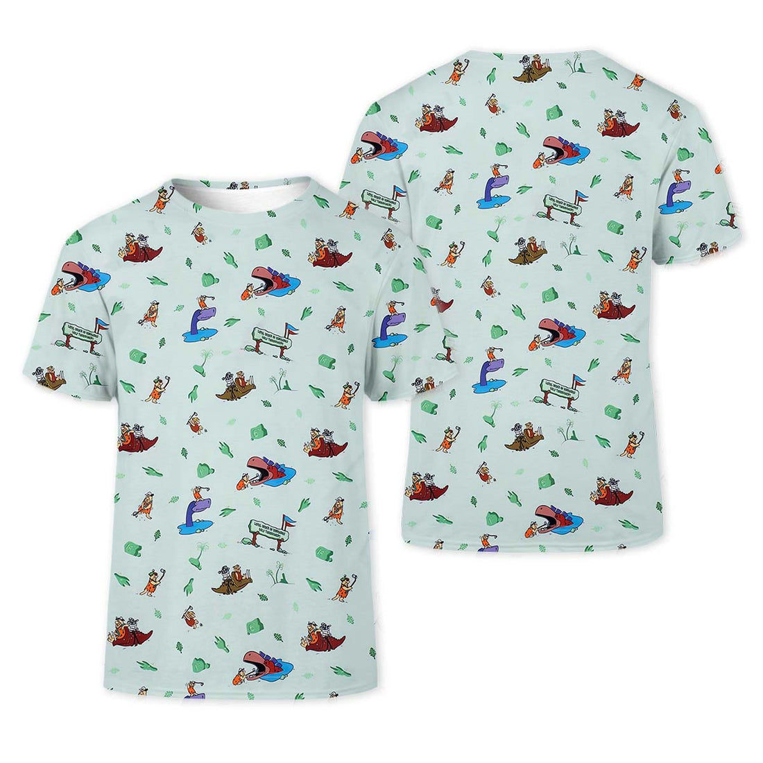 Playful Cartoon Golf Polo ShirtGolf Gifts For Men, Golf Gift Ideas