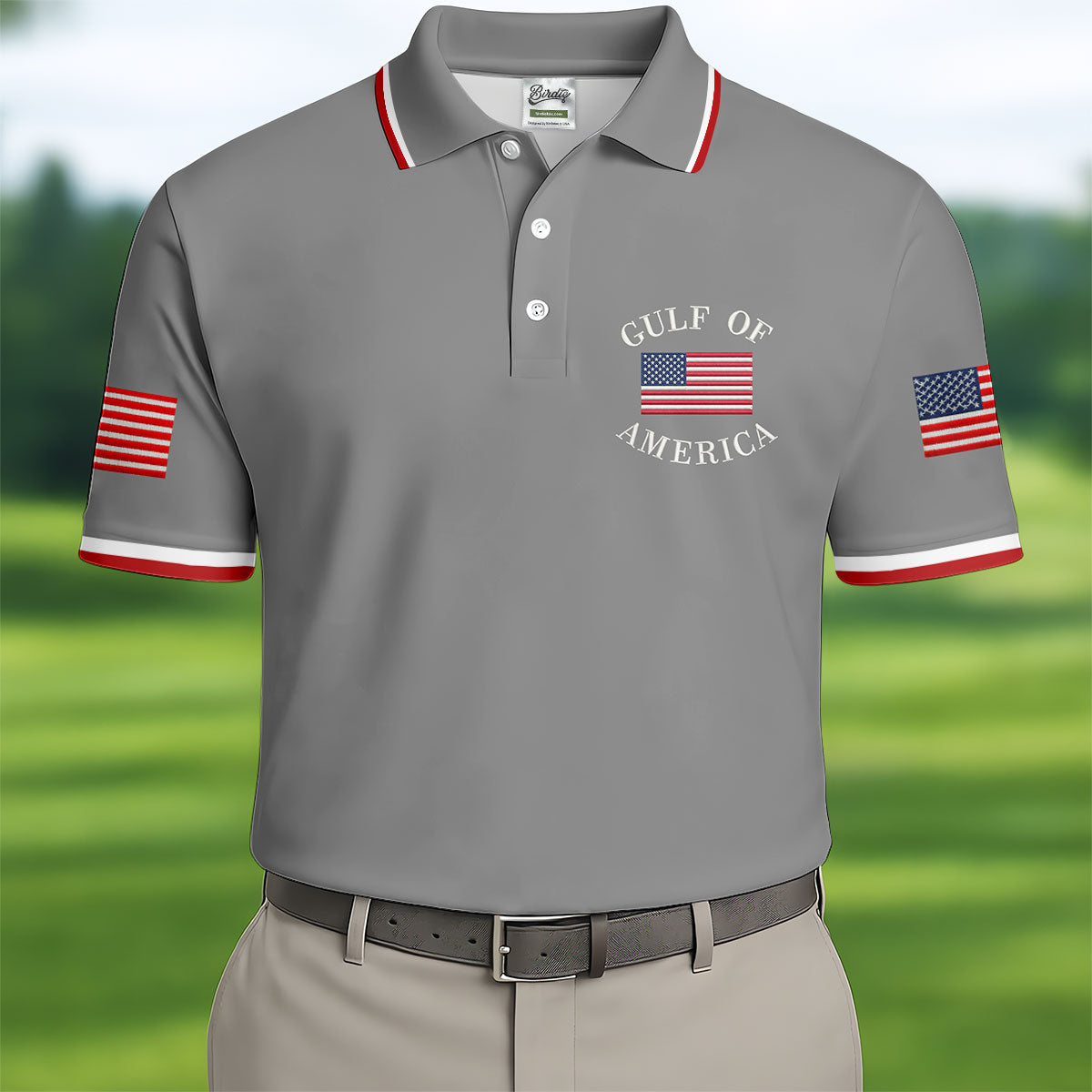 Gulf Of America Patriotic Golf Shirt, 4th Of July Golf Shirt, 250 Years Polo Shirtor Men