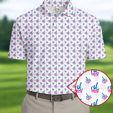 F*ck 3 Putts Men's Funny Golf Shirts, Cool Golf Shirt, Polo ShirtFor Men, Golf Shirts For Men