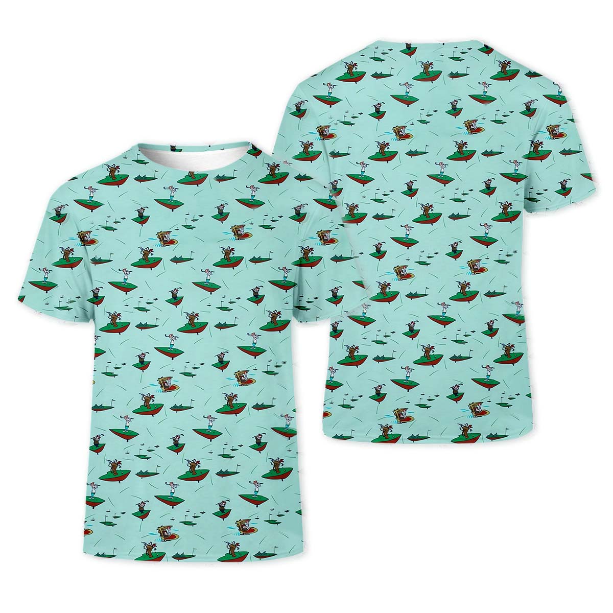 Playful Cartoon Golfer Golf Polo Shirtolf Gifts For Men, Golf Gift Ideas